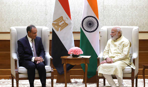 मिस्र के विदेश मंत्री ने मोदी से मुलाकात की