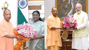 मुख्यमंत्री योगी ने राजधानी में की मुर्मु, राधाकृष्णन, मोदी से मुलाकात