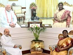 मोदी और शाह ने मुर्मु से अलग-अलग की मुलाकात