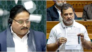 पेपर उछालने वाले 8 विपक्षी सांसद निलंबित