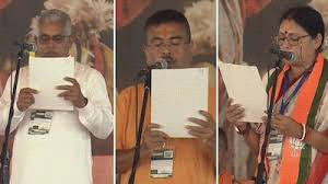 बंगाल में आज से सुवेंदु सरकार, 5 मंत्रियों ने भी ली शपथ